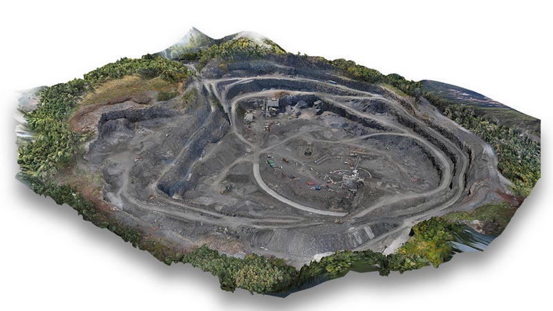 Using an UAV and orthophotos to create a 3D model