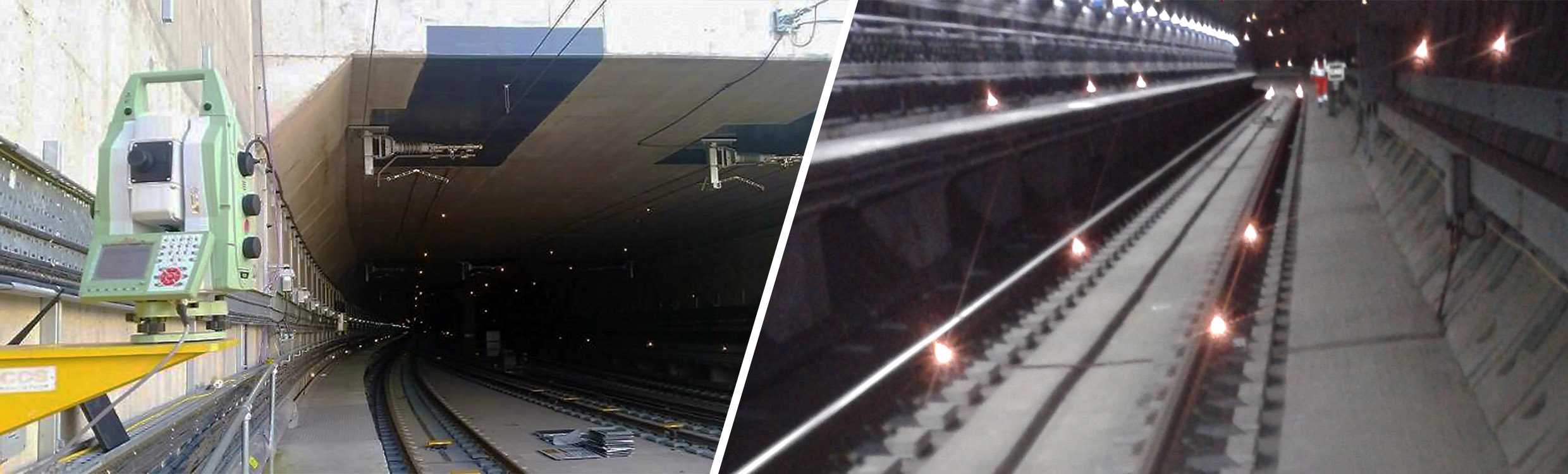 Leica Nova TM50 measuring into a tunnel