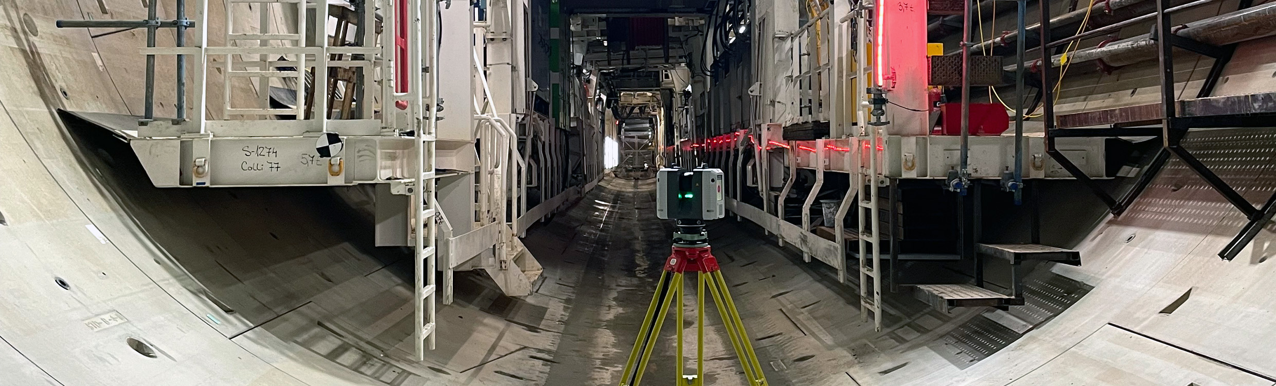 RTC360 Scanning in a tunnel
