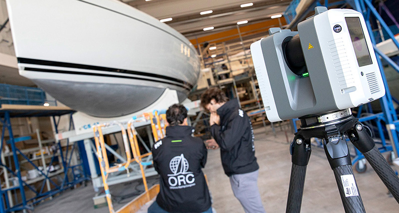 ORC scan the hull of a racing yacht with the RTC360