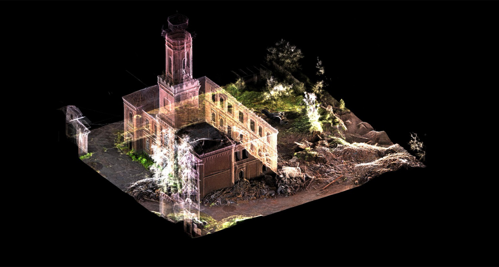 3D Laser Scanning render of a heritgae building in Ukraine. Scan captured with the BLK360 G1