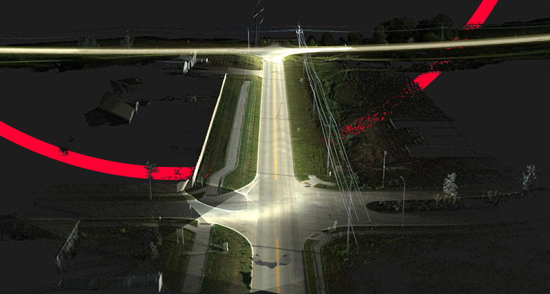 Leica Geosystems | 3D point cloud of a street created Leica Pegasus TRK Mobile Mapping System.