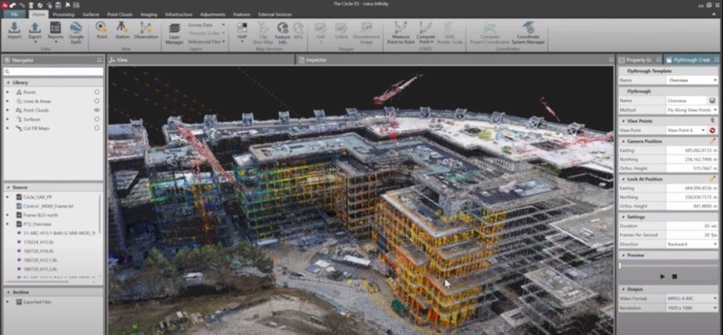 Leica Infinity how to create Fly along View Points