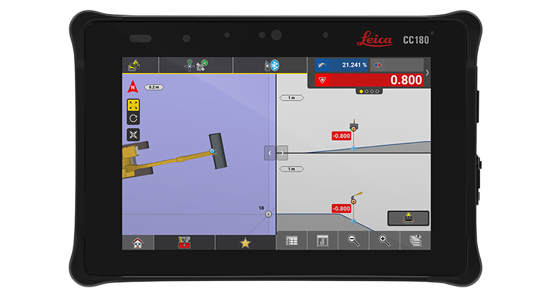 Leica iCON CC180 Field Controller with Leica iCON site software for machine guidance