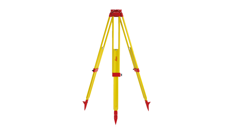 Leica bouwstatief voor total stations op witte achtergrond.