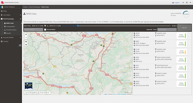 Leica Spider Business Center - RINEX Data