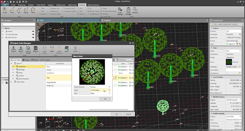 Capture d’écran Leica Infinity