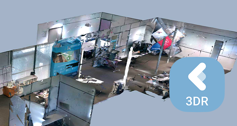 3D Doll House digital reality image of an office in software Leica Cyclone 3DR