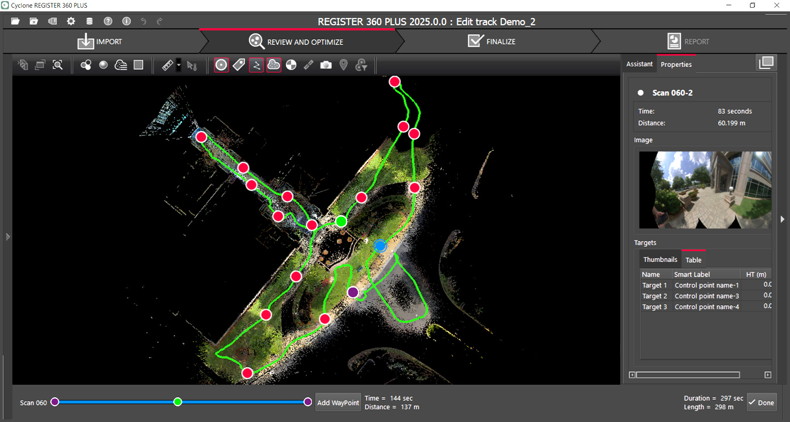 Cyclone REGISTER 360 PLUS now allows users to edit Tracks with a top-down map view for precise mobile scan refinement. 