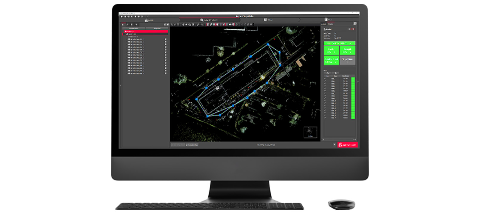 The new target extraction workflow as seen in the Leica Cyclone REGISTER 360 PLUS office software