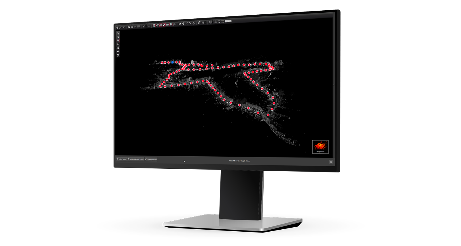 Image of WayPoints displayed on a computer screen. 