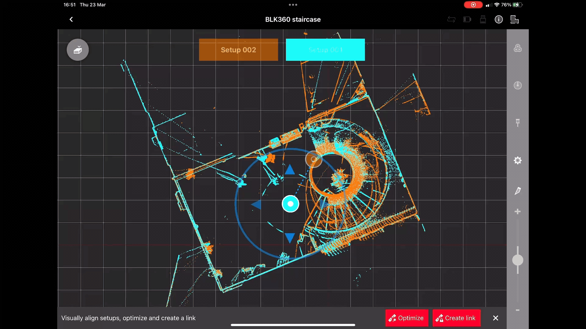 Optimise Link in Leica Cyclone FIELD 360