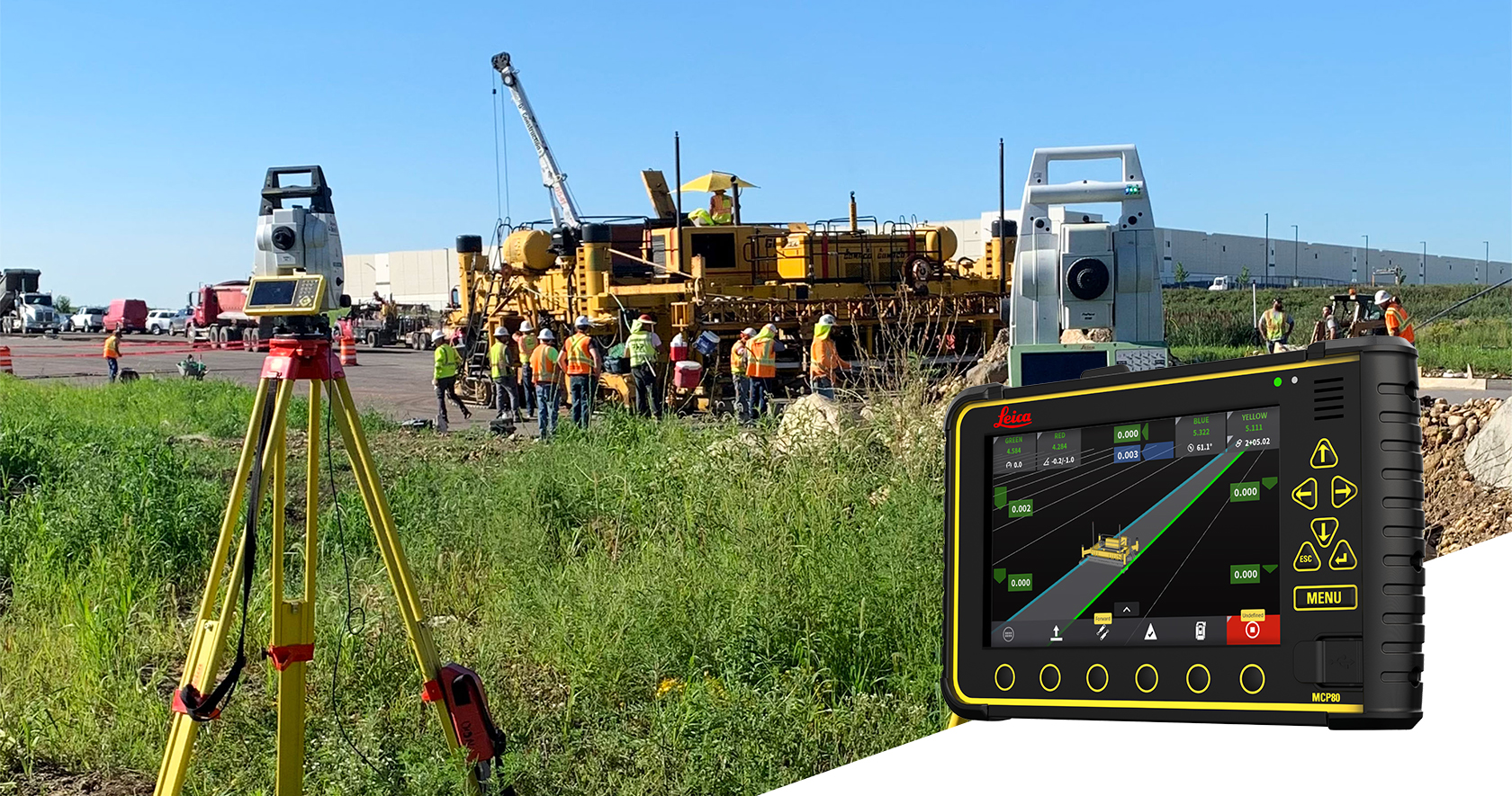 Leica iCON pave concrete