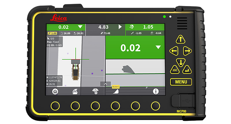 Leica iCON iGW3 3D SSL and CTL System, Leica MC1 on MCP80 panel