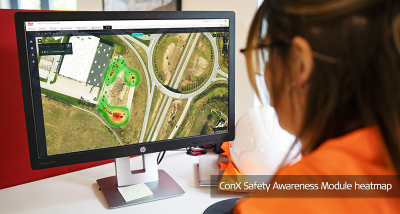 Leica Geosystems safety awareness module incident heatmap