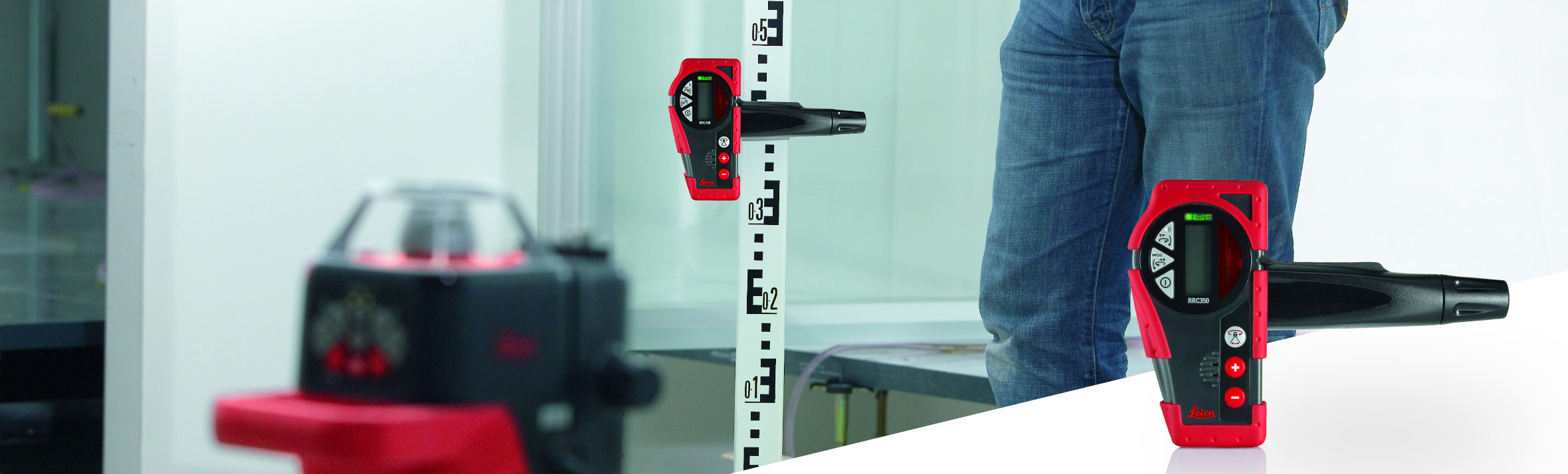 Laser receivers and remote controls