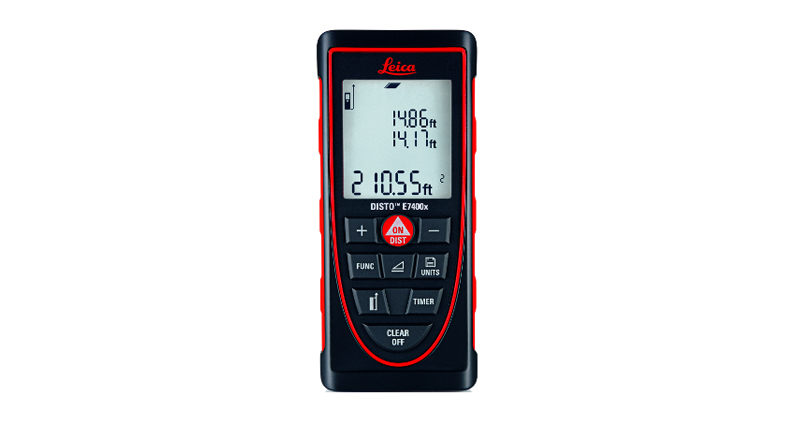 Leica DISTO™ E7400X is a certified dust, shock and water protected laser distance measurer for active job sites.