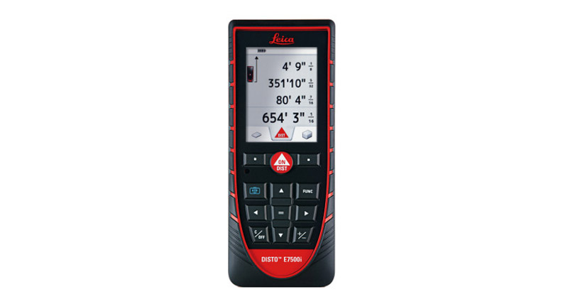 Leica DISTO™ E7500i is a Bluetooth enabled laser distance measurer with a built in 4x zoom camera